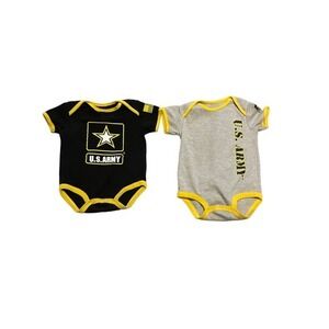 Trooper Clothing Army 2-Pack Baby Bodysuits 9-12 months
